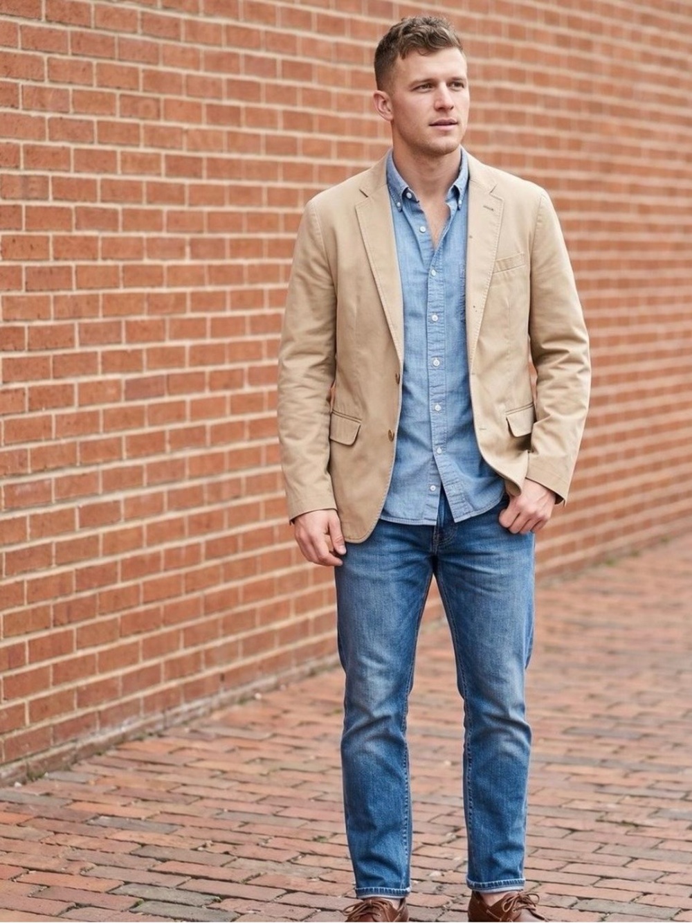 J. Crew Khaki Cotton Sport Coat - Light Tan Sports Coat